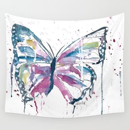 Butterfly Wall Tapestry | Purple, Butterfly, Rainbowbutterfly, Children, Rainbow, Watercolor, Purely Zen, Blue, Purelyzen, Painting 