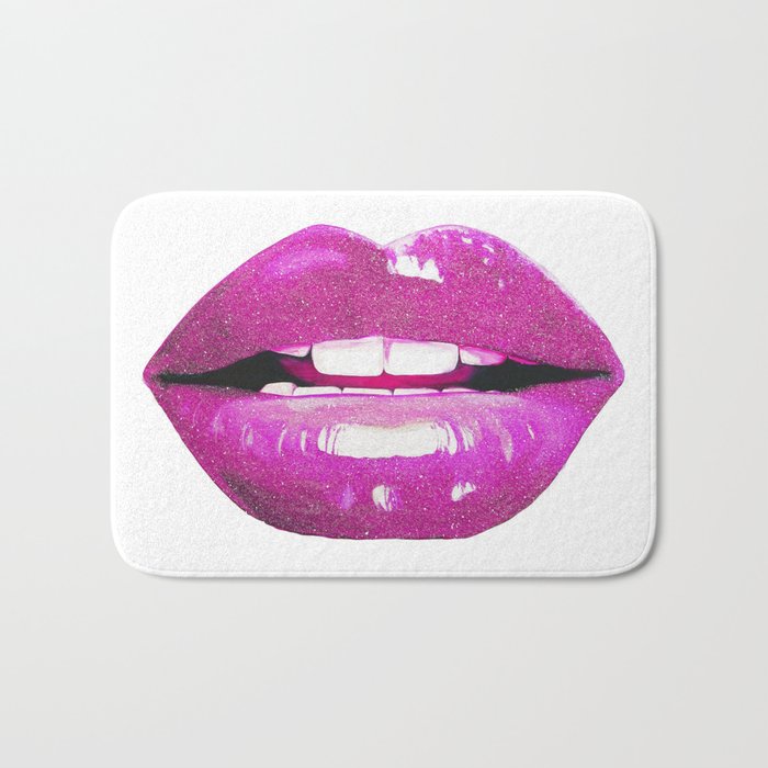 Purple Lips Bath Mat