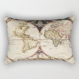 Terra Nova Vintage Maps And Drawings Rectangular Pillow