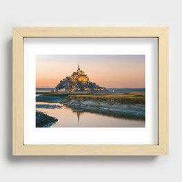 Sunset to Mont Saint Michel Recessed Framed Print