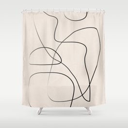 Abstract Line I Shower Curtain