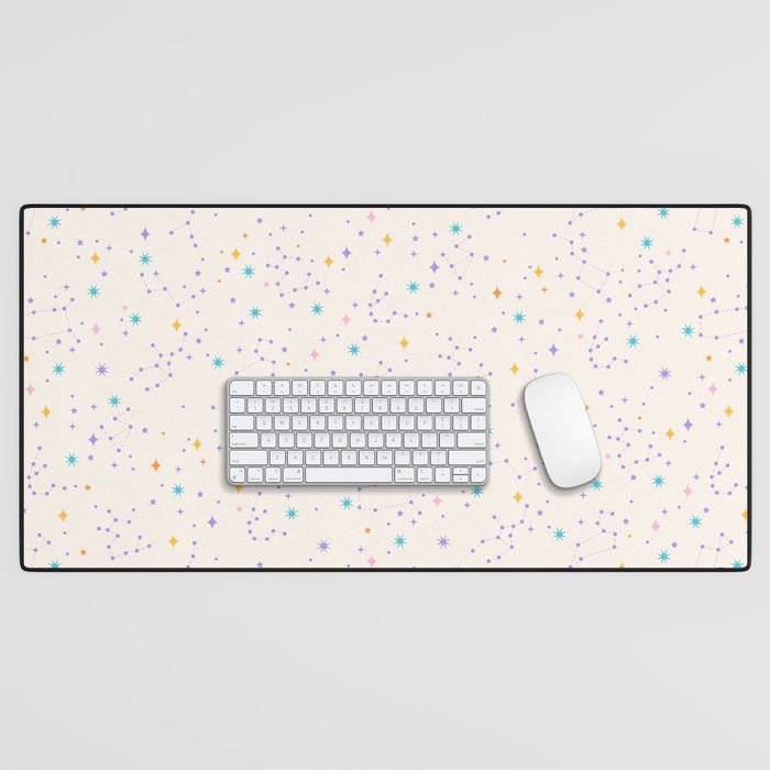 Colorful Night Sky Desk Mat