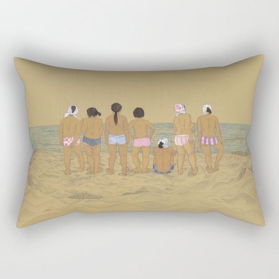 Waiting For The Catch Rectangular Pillow