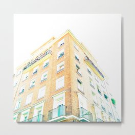 Mascarón de proa Metal Print | Streetphotography, Buildings, Red, Color, Photo, Madrid, Urbanlandscape 