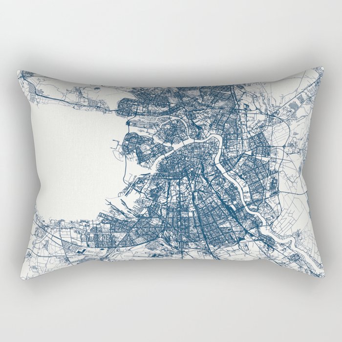 Saint Petersburg, Russia - Minimalist Map Rectangular Pillow