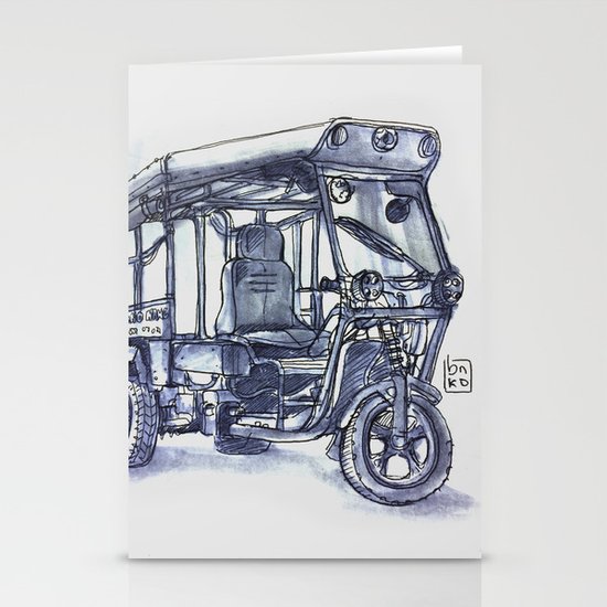 vietnam 3 wheelers Stationery Cards