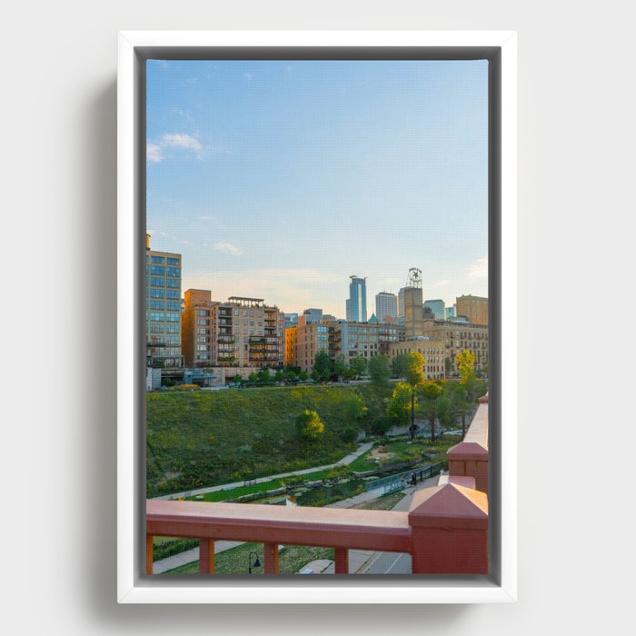 Minneapolis Skyline | Golden Hour | Photography Framed Canvas
