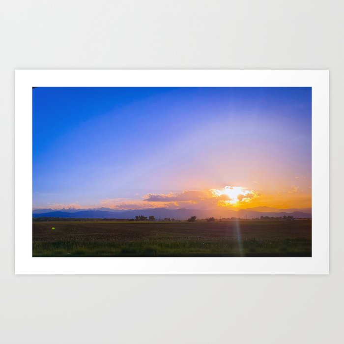 Sunset Over the Rocky Mountains Art Print