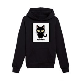 Meow What?  Kids Pullover Hoodie