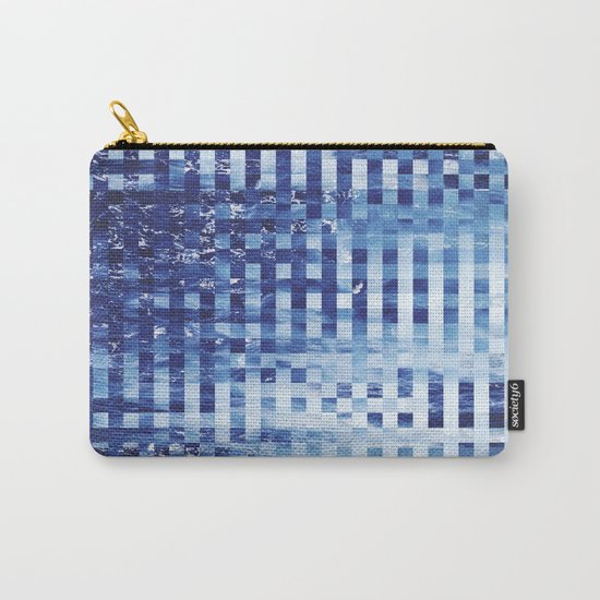 Nautical pixel abstract pattern Carry-All Pouch
