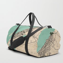 Alexandria City Map of Egypt - Vintage Duffle Bag