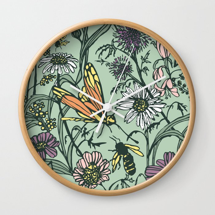 Nature in Bloom Wall Clock