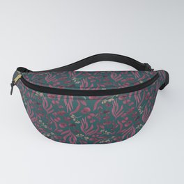 Eucalyptus Spring Burgundy Gold Fanny Pack | Painting, Garden, Spring, Botanical, Florals, Colorful, Purple, Plants, Floral, Moody 