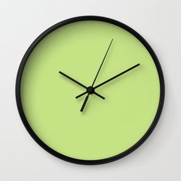From The Crayon Box Yellow Green - Bright Green Solid Color / Accent Shade / Hue / All One Colour Wall Clock