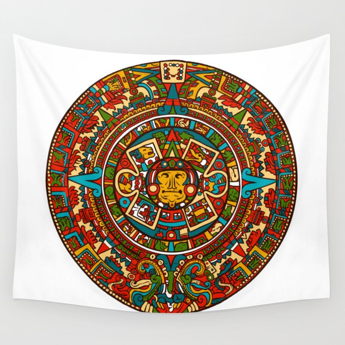 Aztec top calendar tapestry