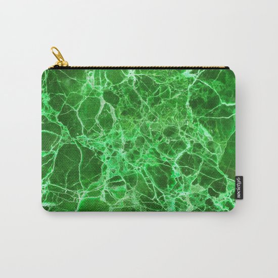 Emerald green marble Carry-All Pouch