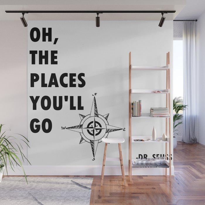 Oh, The Places You'll Go by Dr. Seuss Wall Mural