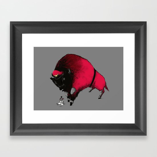 ROUND 1, FIGHT? Framed Art Print