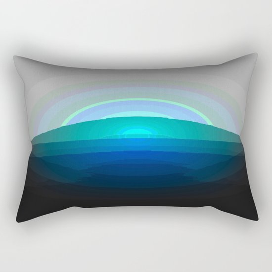 Blue Sunrise Rectangular Pillow