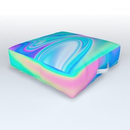 Holographic Iridescent Chill Vibes Outdoor Floor Cushion