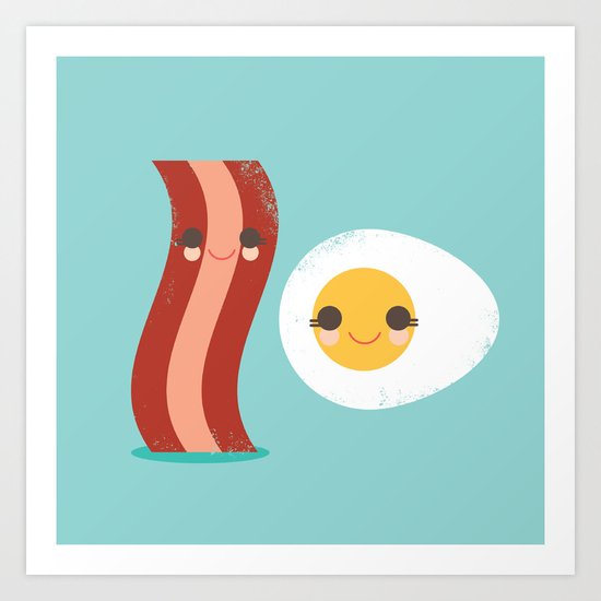 Bacon and Egg Buds Art Print