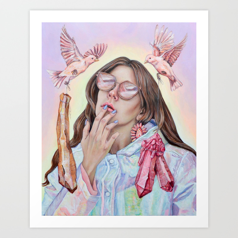 Light And Magic Pastel And Neon Acrylic Painting Art Print By Heatherbuchanan Society6