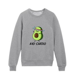 Avocardio Cute Avocado Pun Kids Crewneck