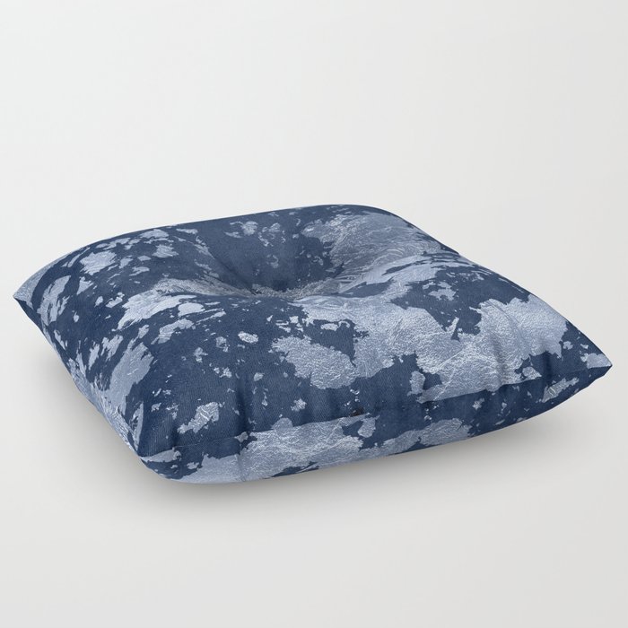 Blue Abstract Dream Floor Pillow