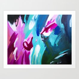 Abstract Hand-Painted Brushstrokes Art Print