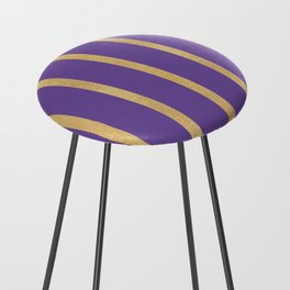 Purple Gold Sparkle Stripes Counter Stool