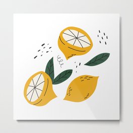 Juicy Lemons Metal Print | Pastel, Abstract, Abstractfruit, Squeeze, Fruit, Citrus, Spring, Digital, Arts, Fruits 