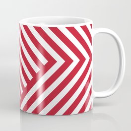 Abstract Red Stripe Optical Illusion Print Coffee Mug
