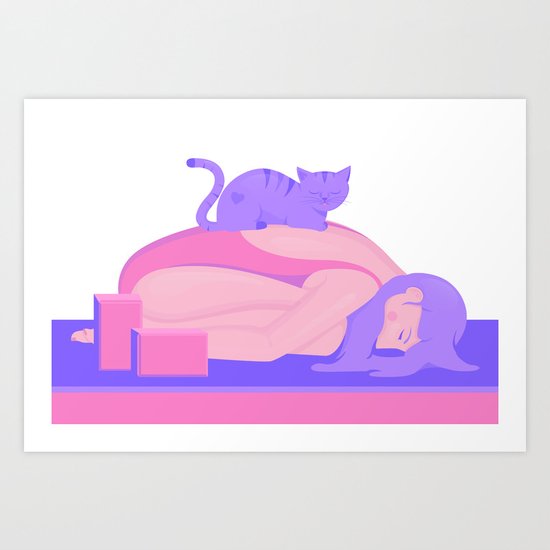 PurrAsana Art Print