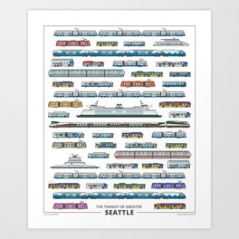 The Transit of Greater Seattle Art Print