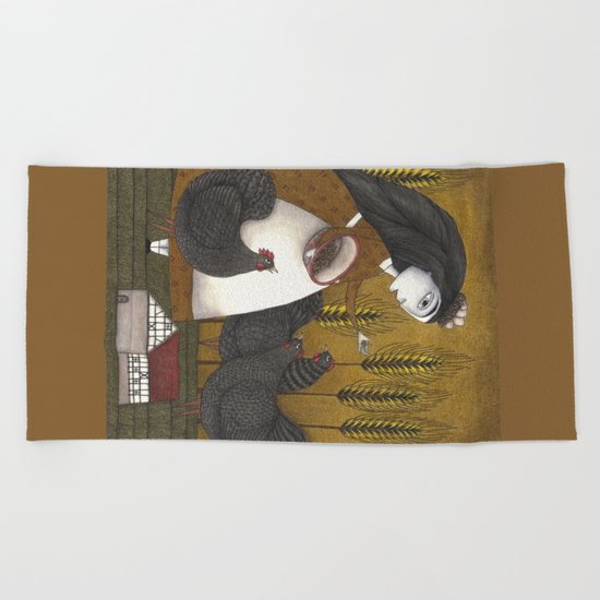 Ira's Hens Beach Towel