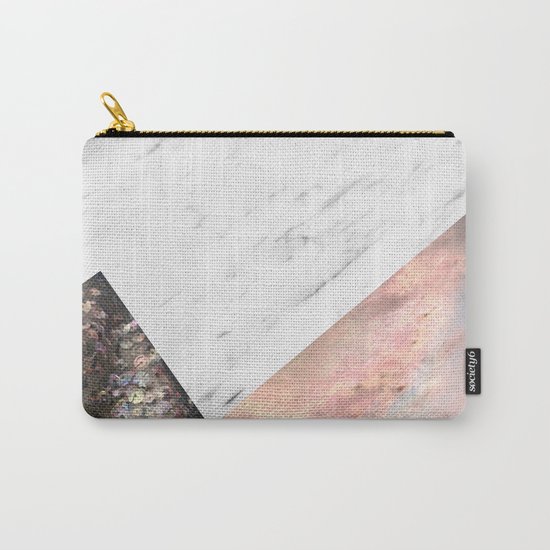 Marble with sequins and mother of pearl Carry-All Pouch