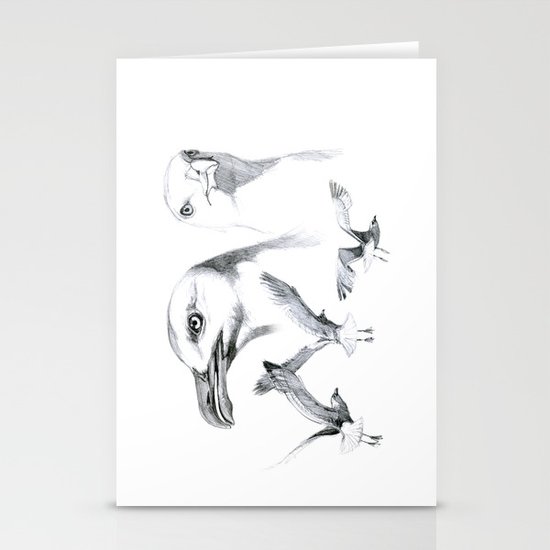 Great Black-backed Gull - Larus marinus SK043 Stationery Cards