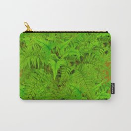 ABSTRACTED  GREEN  TROPICAL FERNS GARDEN ART Carry-All Pouch