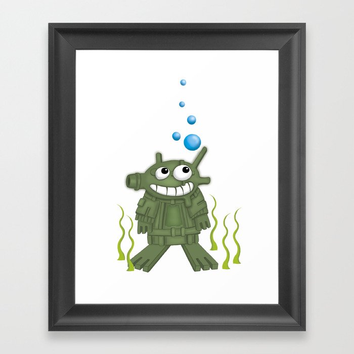 frogmen Framed Art Print