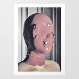 The mask -  Woman wearing a fetish bdsm mask #2876 Art Print