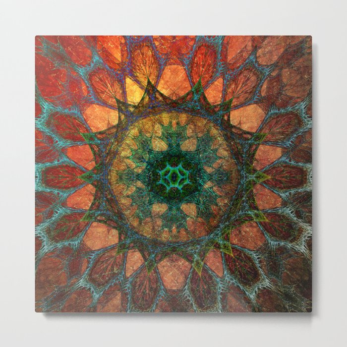 Sun Mandala Metal Print