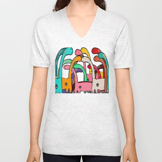 Dino Disco Unisex V-Neck