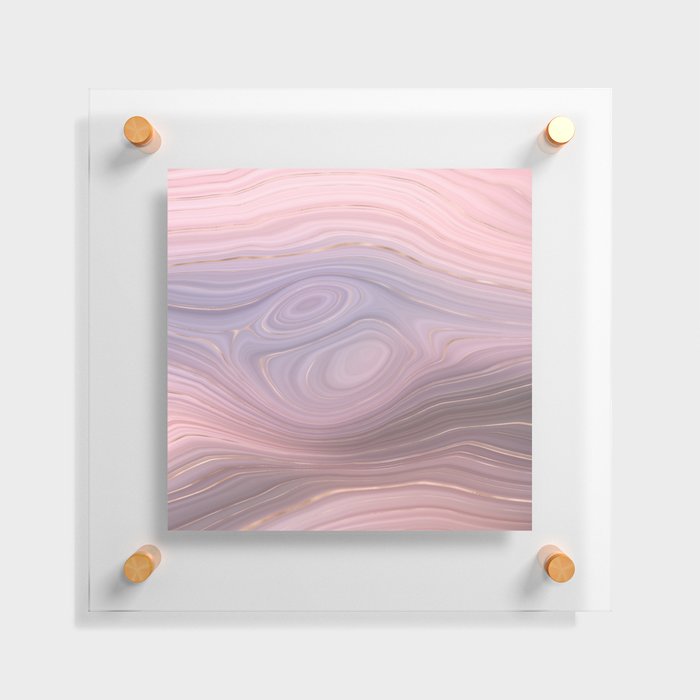 Blush Pink Lavender Agate Geode Luxury Floating Acrylic Print