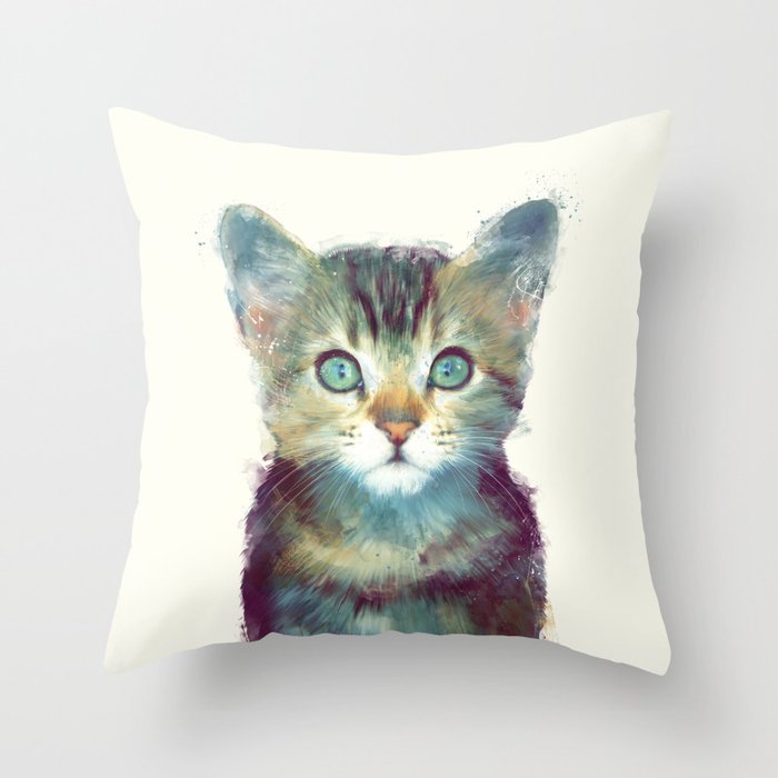 Cat // Aware Throw Pillow