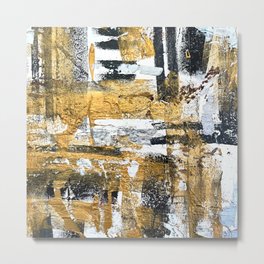 "Gold Rush" - Original Art from Abstract Acrylic Painting Metal Print