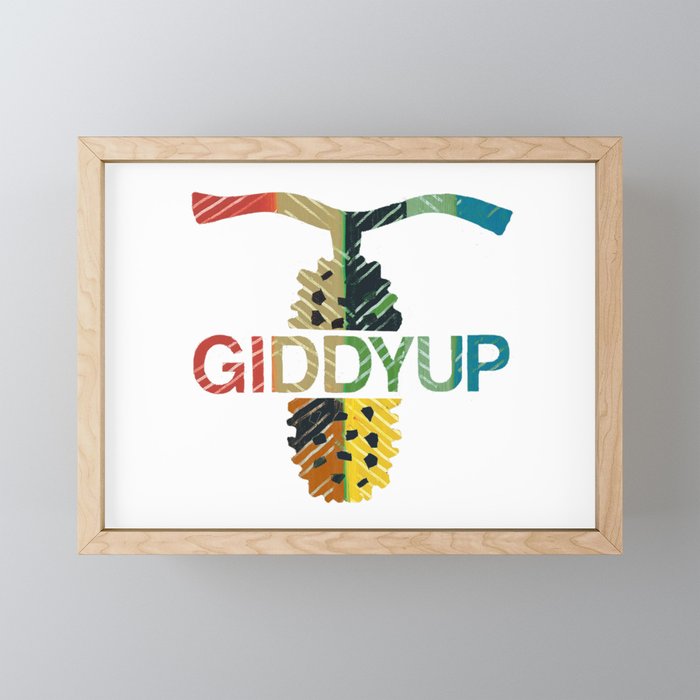 GIDDYUP 2 Framed Mini Art Print