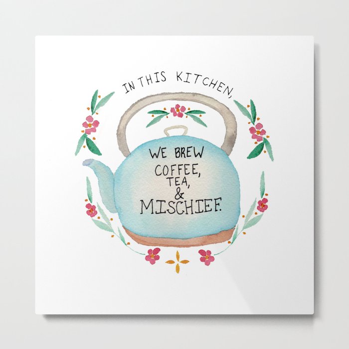 Brewing Mischief Kettle Metal Print