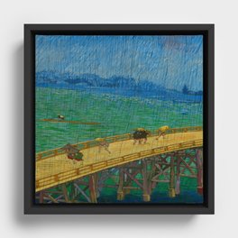 Vincent van Gogh Bridge in the Rain, after Hiroshige, 1887  Framed Canvas