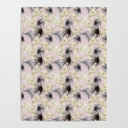 Glamorous Tropical Jungle Palm Leaves Poster