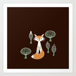 Forest Fox Art Print